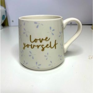 16oz Porcelain Love Yourself Mug Cream - Threshold